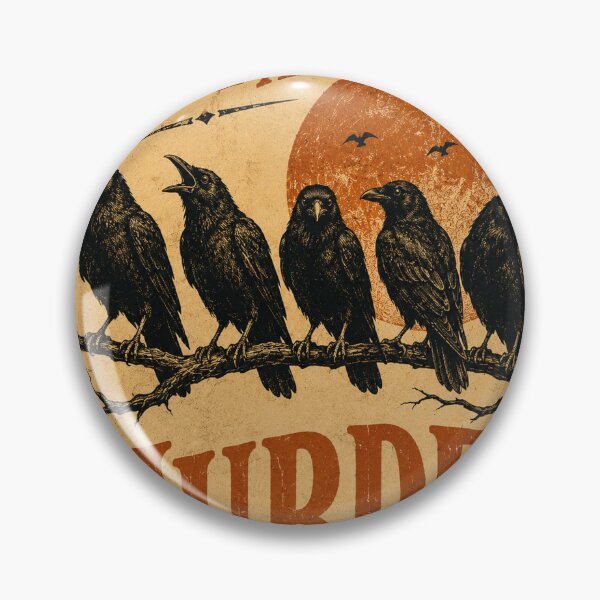 Item preview, Just Another Murder Retro Vintage Crow Art designed and sold by humannatureofme.