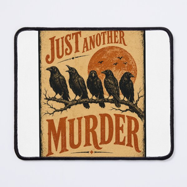 Item preview, Just Another Murder Retro Vintage Crow Art designed and sold by humannatureofme.
