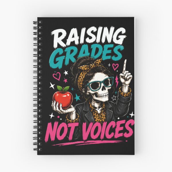 Item preview, Raising Grades Not Voices Skeleton Teacher Mom designed and sold by markymaarty.