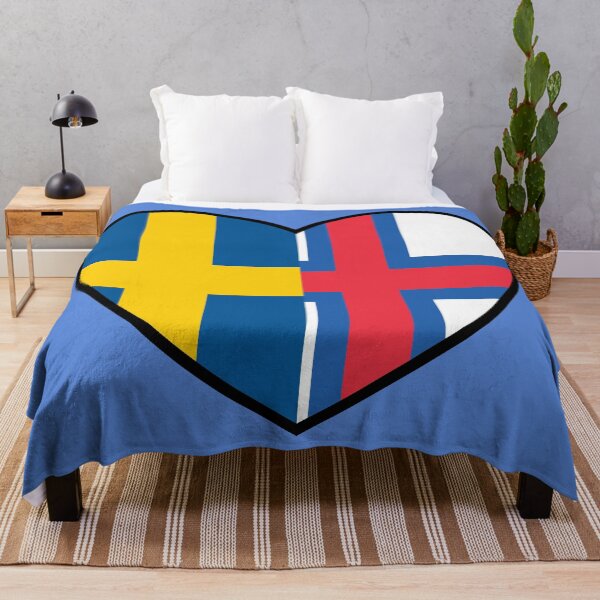 Item preview, Flag Heart - Sweden Faroe Islands designed and sold by SpaceJunkLtd.