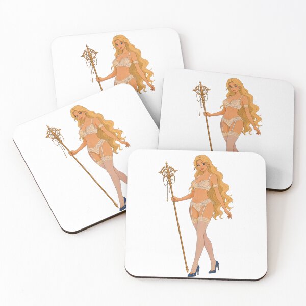 Item preview, Fantasy Princess Pin-Up – Retro Cartoon Sorceress designed and sold by  Hollow Moon Studios..