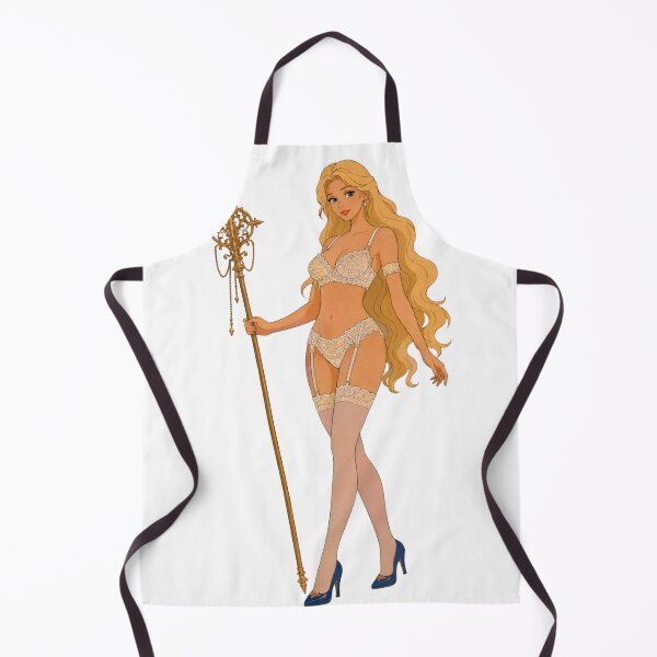 Artikelvorschau, Fantasy-Prinzessin Pin-up – Retro-Cartoon-Zauberin entworfen und verkauft von Hollow Moon Studios..