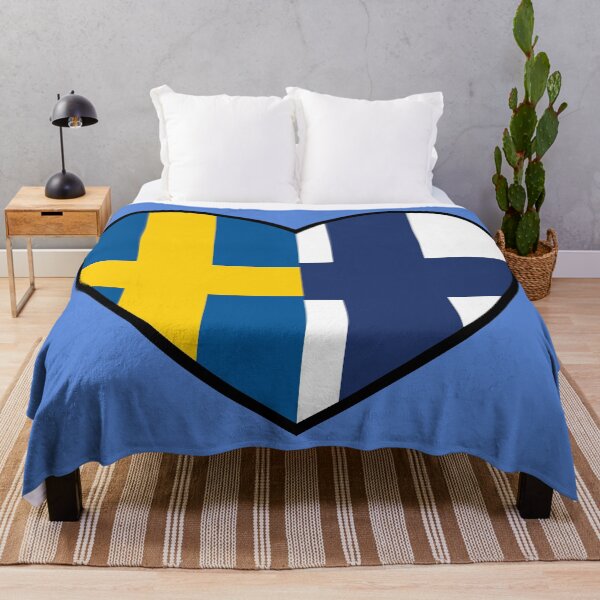 Item preview, Flag Heart - Sweden Finland designed and sold by SpaceJunkLtd.