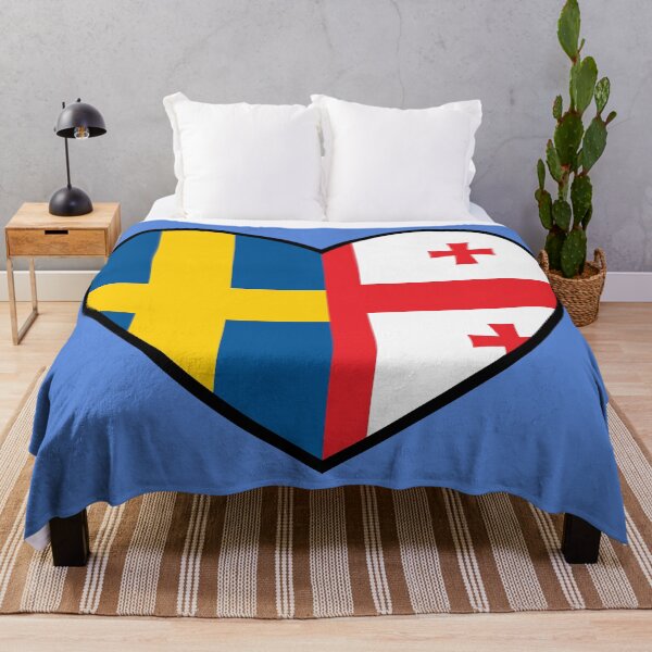 Item preview, Flag Heart - Sweden Georgia designed and sold by SpaceJunkLtd.
