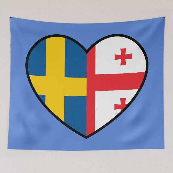 Item preview, Flag Heart - Sweden Georgia designed and sold by SpaceJunkLtd.