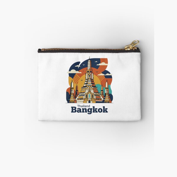 Item preview, Bangkok Wat Arun Bold Retro Graphic Poster designed and sold by Inkworksbyshery.