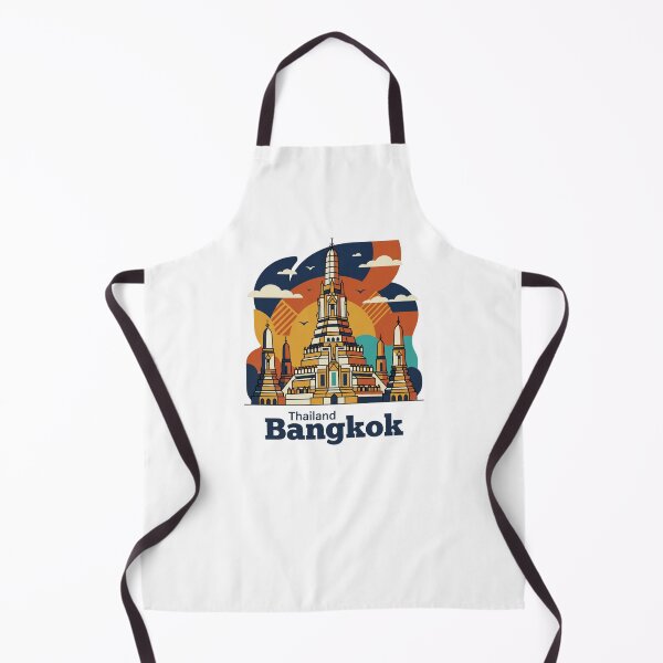 Item preview, Bangkok Wat Arun Bold Retro Graphic Poster designed and sold by Inkworksbyshery.