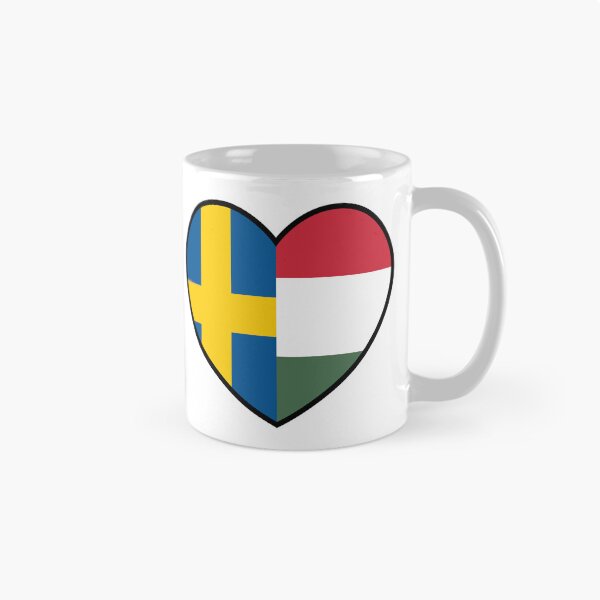Item preview, Flag Heart - Sweden Hungary designed and sold by SpaceJunkLtd.
