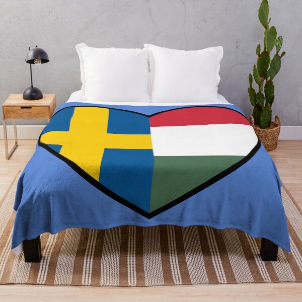 Item preview, Flag Heart - Sweden Hungary designed and sold by SpaceJunkLtd.