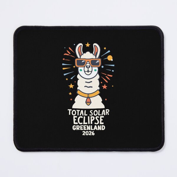 Item preview, Greenland 2026 Total Solar Eclipse with a Cool Llama – Funny Astronomy Design designed and sold by EmeraldeaArt.