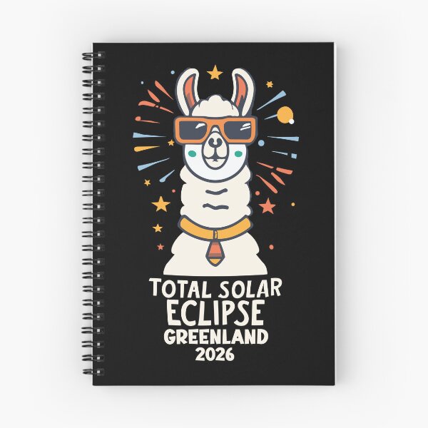 Item preview, Greenland 2026 Total Solar Eclipse with a Cool Llama – Funny Astronomy Design designed and sold by EmeraldeaArt.
