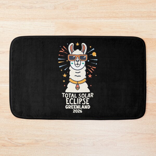 Item preview, Greenland 2026 Total Solar Eclipse with a Cool Llama – Funny Astronomy Design designed and sold by EmeraldeaArt.