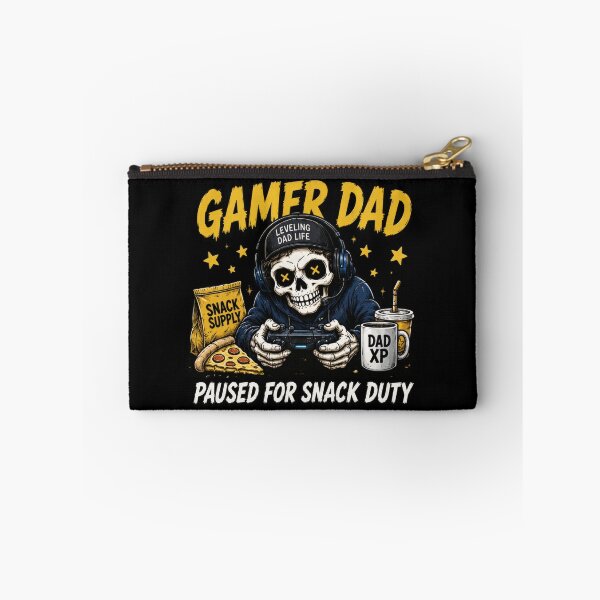 Item preview, Gamer Dad Skeleton Paused for Snack Duty Gaming designed and sold by markymaarty.