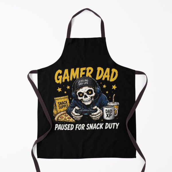 Item preview, Gamer Dad Skeleton Paused for Snack Duty Gaming designed and sold by markymaarty.