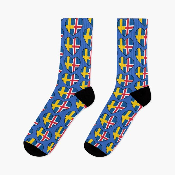 Item preview, Flag Heart - Sweden Iceland designed and sold by SpaceJunkLtd.