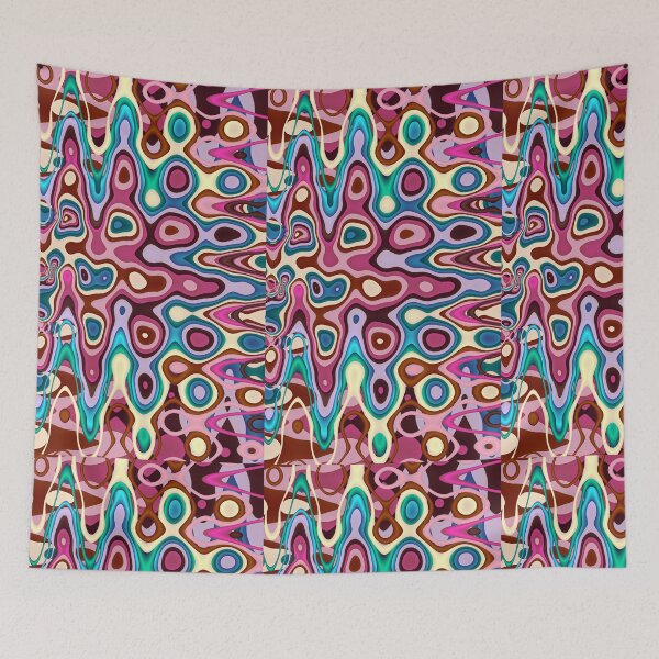 Item preview, Psychedelic Lava Wavy Ripple Pattern Artwork designed and sold by pinkal.