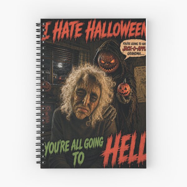 Item preview, Angry trailer park Grandma hates Halloween. You're going to Hell designed and sold by Jackoapple.