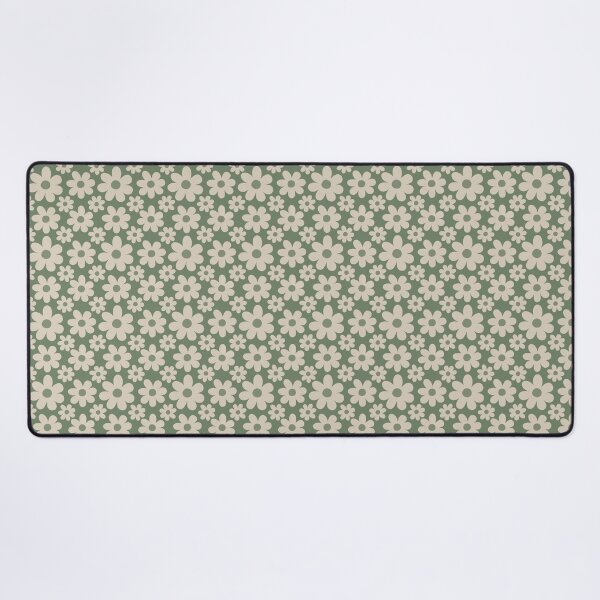 Item preview, Retro Daisy Floral Pattern | Vintage 70s Groovy Sage Green Flowers Botanical Pattern | Boho Muted Green Daisy Floral Pattern | Muted Olive Cottagecore Vintage Flowers Pattern designed and sold by VivaFy.
