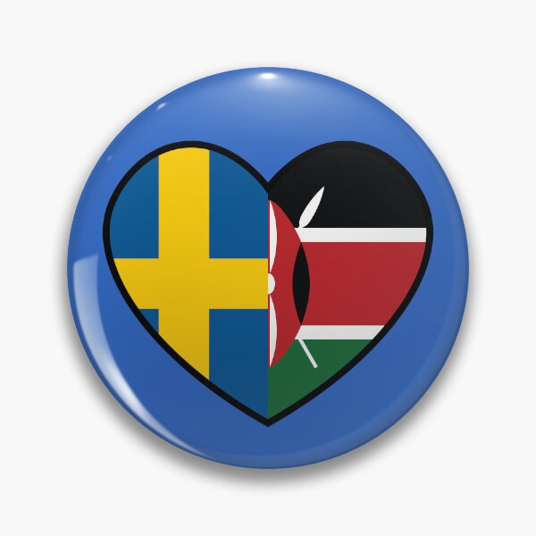 Item preview, Flag Heart - Sweden Kenya designed and sold by SpaceJunkLtd.
