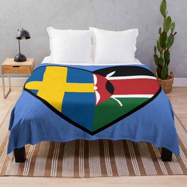 Item preview, Flag Heart - Sweden Kenya designed and sold by SpaceJunkLtd.