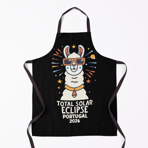 Item preview, Portugal 2026 Total Solar Eclipse with a Cool Llama – Funny Astronomy Design designed and sold by EmeraldeaArt.