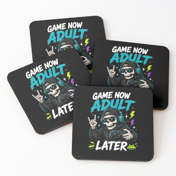 Item preview, Game Now Adult Later Skeleton Gamer Controller designed and sold by markymaarty.