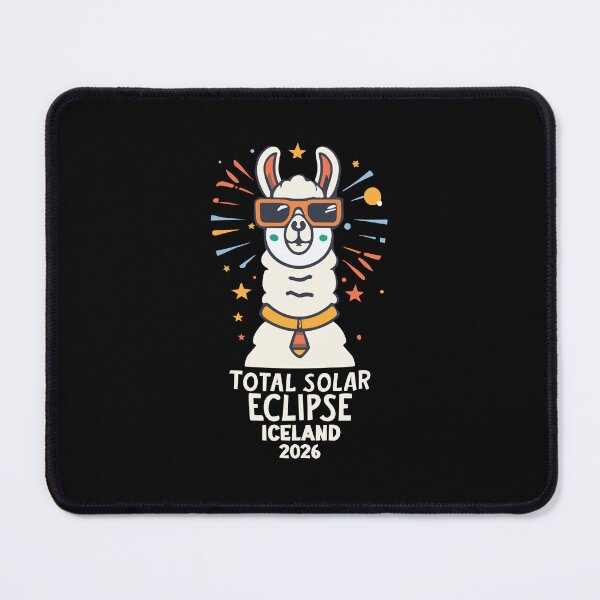 Item preview, Iceland 2026 Total Solar Eclipse with a Cool Llama – Funny Astronomy Design designed and sold by EmeraldeaArt.