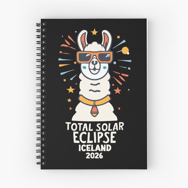 Item preview, Iceland 2026 Total Solar Eclipse with a Cool Llama – Funny Astronomy Design designed and sold by EmeraldeaArt.