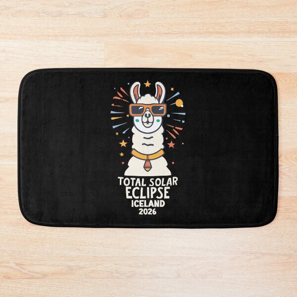 Item preview, Iceland 2026 Total Solar Eclipse with a Cool Llama – Funny Astronomy Design designed and sold by EmeraldeaArt.