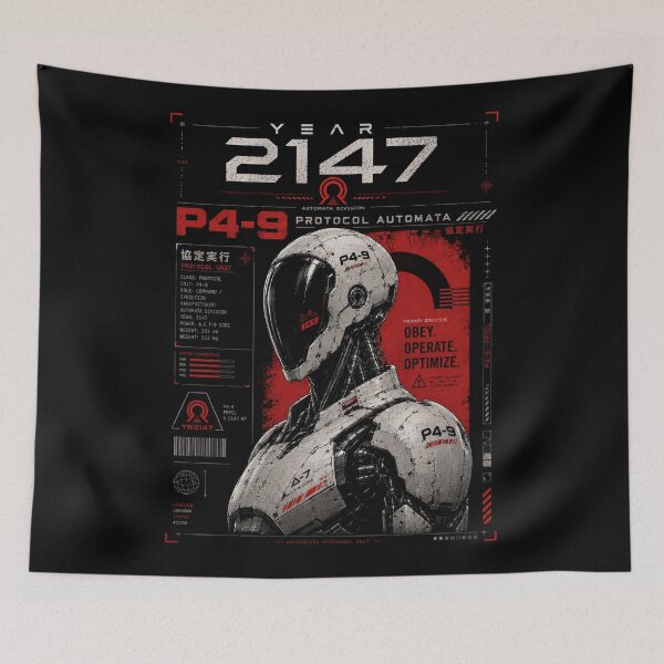 Item preview, Year 2147 Futuristic Cyberpunk Sci-Fi Streetwear  designed and sold by TEEJAMBOREE.