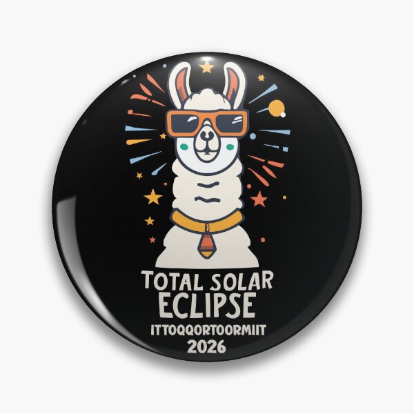 Item preview, Ittoqqortoormiit 2026 Total Solar Eclipse with a Cool Llama – Funny Astronomy Design designed and sold by EmeraldeaArt.