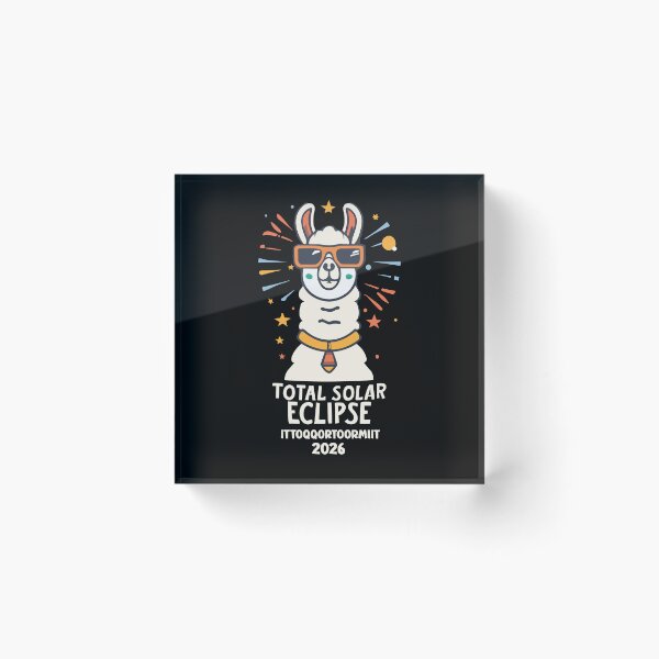 Item preview, Ittoqqortoormiit 2026 Total Solar Eclipse with a Cool Llama – Funny Astronomy Design designed and sold by EmeraldeaArt.
