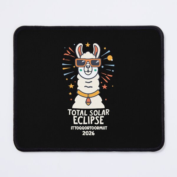 Item preview, Ittoqqortoormiit 2026 Total Solar Eclipse with a Cool Llama – Funny Astronomy Design designed and sold by EmeraldeaArt.