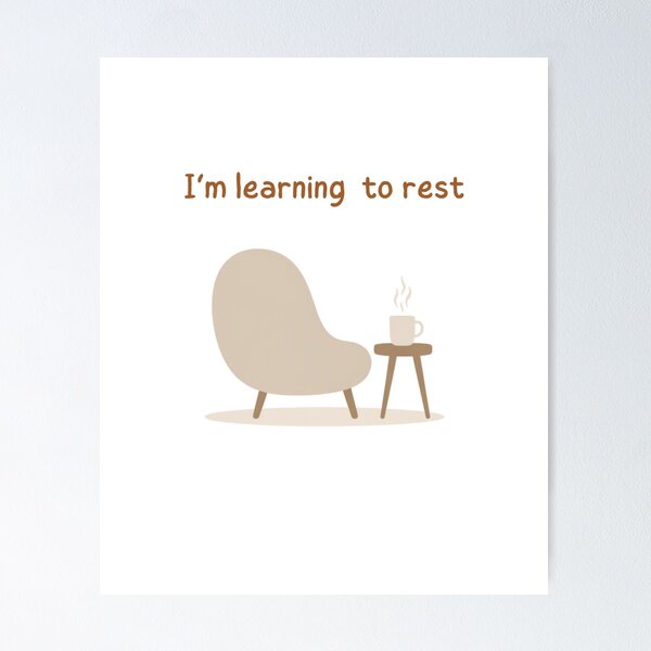 Item preview, I'm Learning To Rest Cozy Armchair designed and sold by Inka Moon Design.