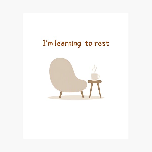 Item preview, I'm Learning To Rest Cozy Armchair designed and sold by Inka Moon Design.