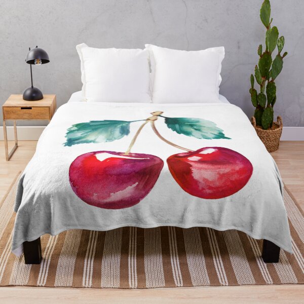 Item preview, Watercolor red cherries summer sweet fruits berries designed and sold by art-tee-ua.