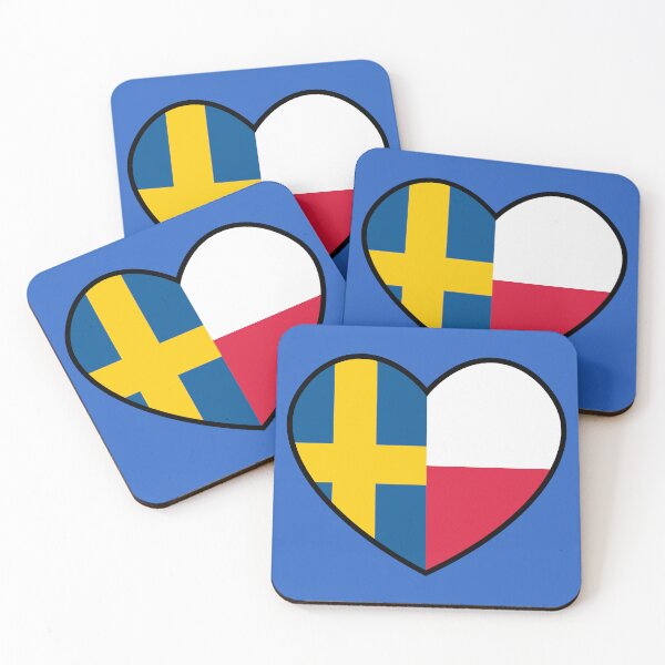 Item preview, Flag Heart - Sweden Poland designed and sold by SpaceJunkLtd.