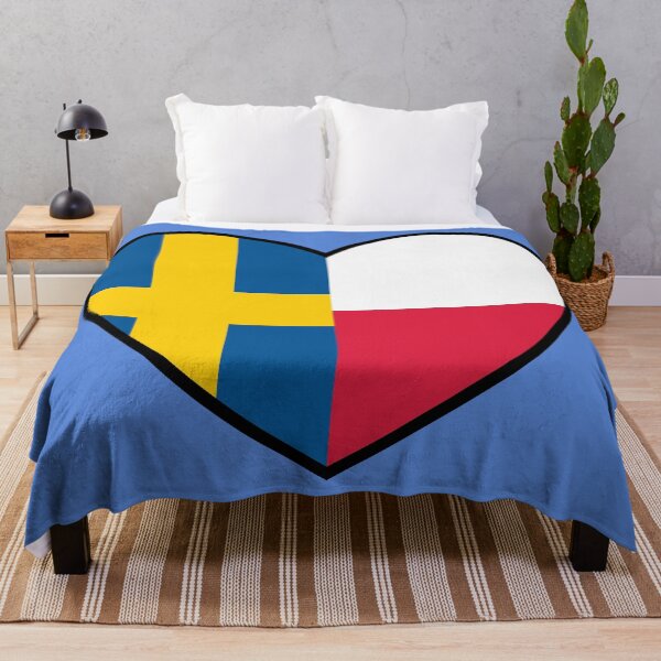 Item preview, Flag Heart - Sweden Poland designed and sold by SpaceJunkLtd.