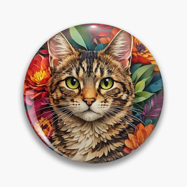 Item preview, Cat in a Flower Bed designed and sold by P2Genies.