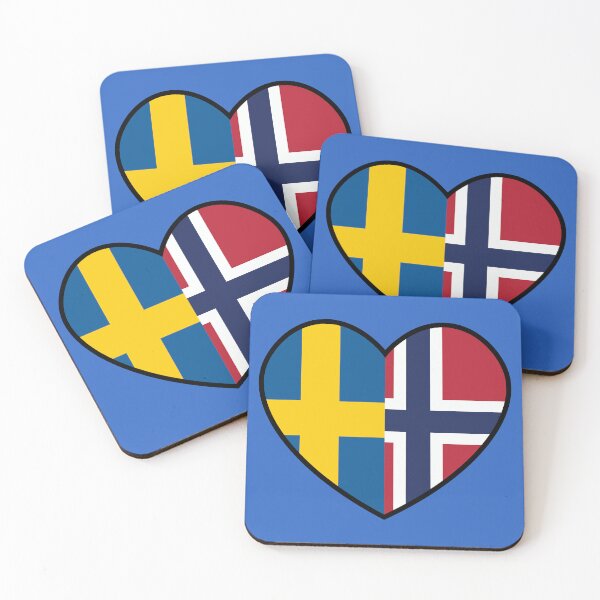 Item preview, Flag Heart - Sweden Norway designed and sold by SpaceJunkLtd.