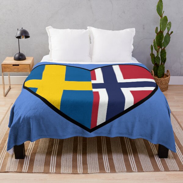 Item preview, Flag Heart - Sweden Norway designed and sold by SpaceJunkLtd.