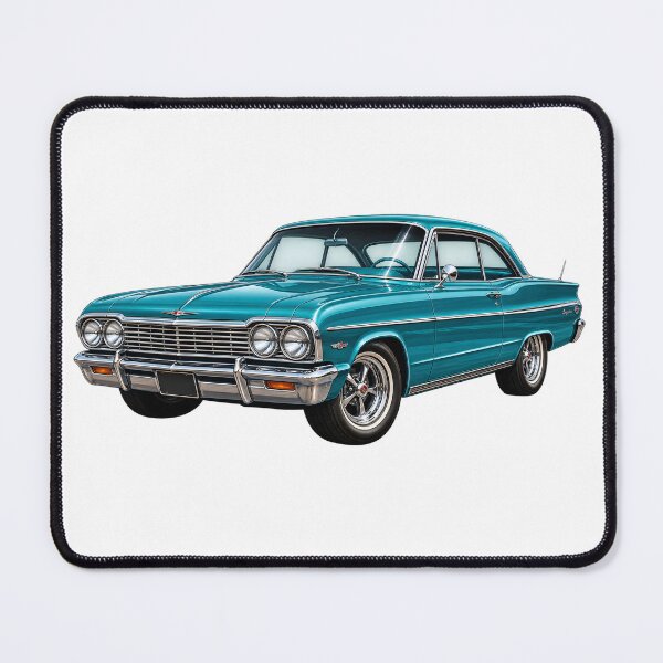 Item preview, Turquoise Classic Car – Vintage Retro Automobile Art designed and sold by TinyWeird.