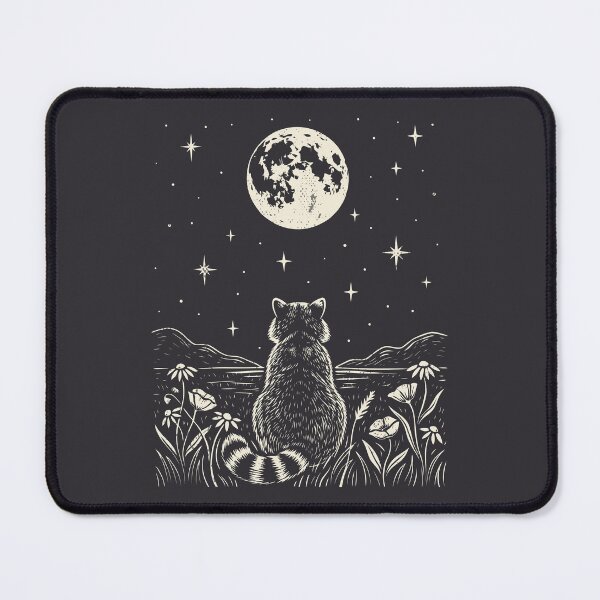 Item preview, Raccoon Moon Starry Night Floral Meadow Celestial designed and sold by Y-Vibes.