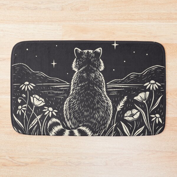 Item preview, Raccoon Moon Starry Night Floral Meadow Celestial  designed and sold by Y-Vibes.