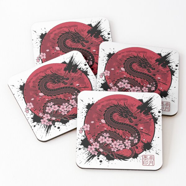 Item preview, Japanese Dragon Red Moon Sakura Blossom designed and sold by CRMediaGroup.