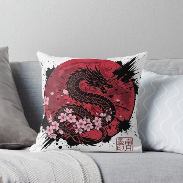 Item preview, Japanese Dragon Red Moon Sakura Blossom designed and sold by CRMediaGroup.