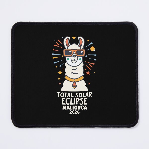 Item preview, Mallorca Spain 2026 Total Solar Eclipse with a Cool Llama – Funny Astronomy Design designed and sold by EmeraldeaArt.