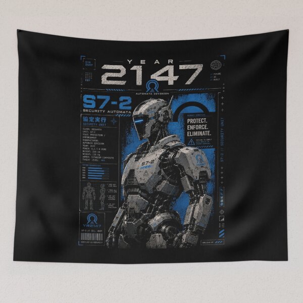 Item preview, Year 2147 Futuristic Cyberpunk Sci-Fi Streetwear  designed and sold by TEEJAMBOREE.
