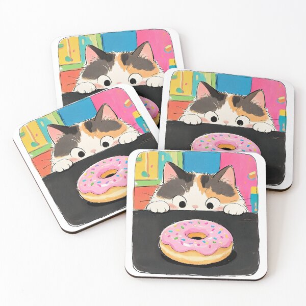 Item preview, Sneaky Cat sees a Donut designed and sold by Birdie and Flynn.