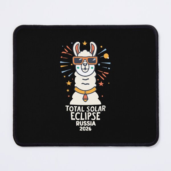 Item preview, Russia 2026 Total Solar Eclipse with a Cool Llama – Funny Astronomy Design designed and sold by EmeraldeaArt.